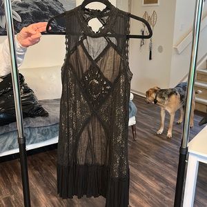 Black lace dress